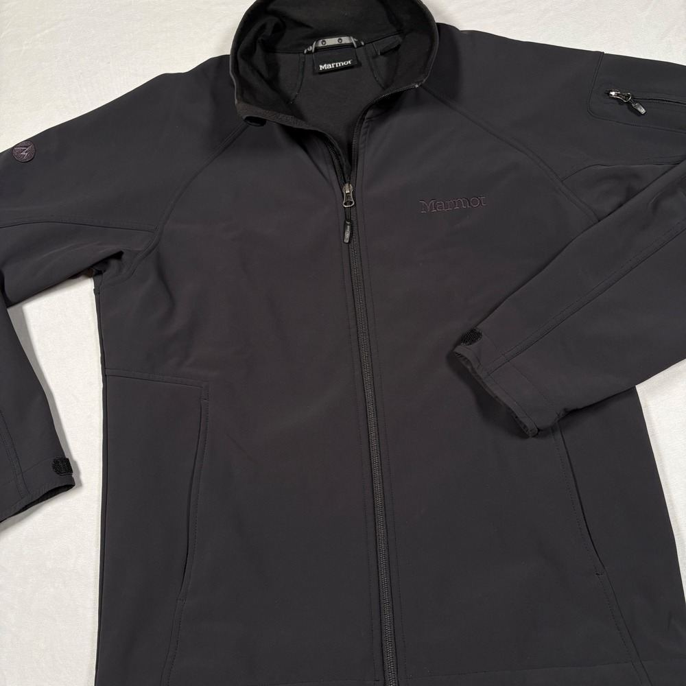 Marmot Gravity Softshell Jacket Mens Medium M Black Windproof Water Resistant